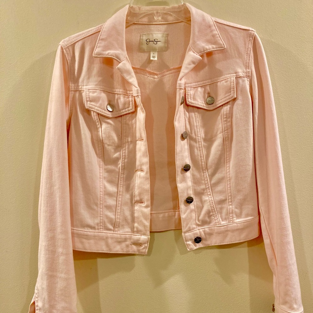 Jessica Simpson pink jacket